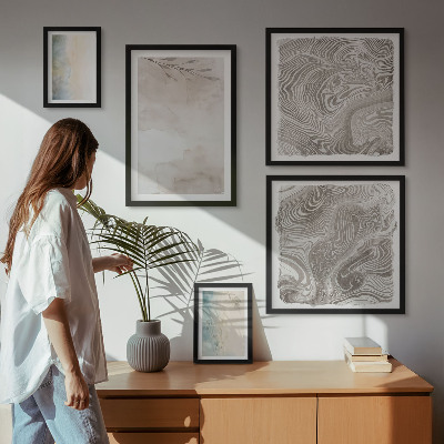 Set of 5 wall art pieces Delicate watercolor paints