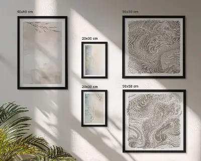 Set of 5 wall art pieces delicate watercolor paint design