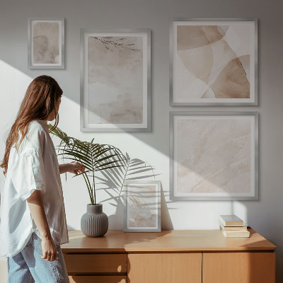 Gallery wall Watercolor paints boho textures