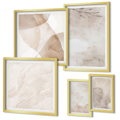 Gallery wall Watercolor paints boho textures
