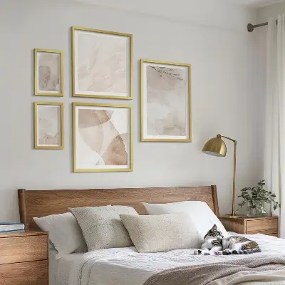 Gallery wall art watercolor boho textured prints