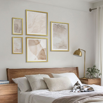 Gallery wall Watercolor paints boho textures