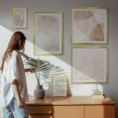 Gallery wall Watercolor paints boho textures