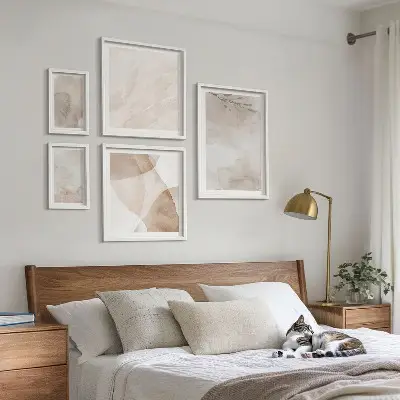 Gallery wall art watercolor boho textured prints