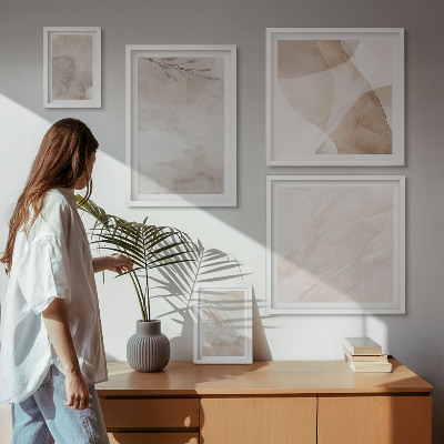 Gallery wall Watercolor paints boho textures