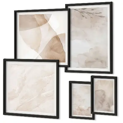 Gallery wall art watercolor boho textured prints