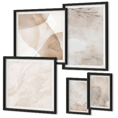 Gallery wall Watercolor paints boho textures