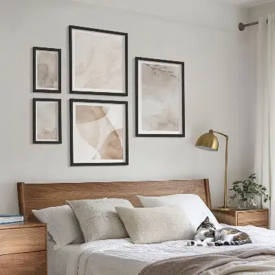 Gallery wall art watercolor boho textured prints