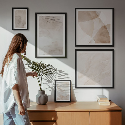 Gallery wall Watercolor paints boho textures