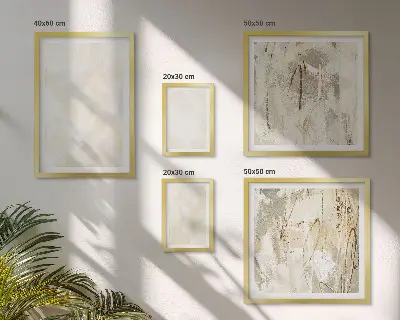 Framed photo set with bright texture paint design