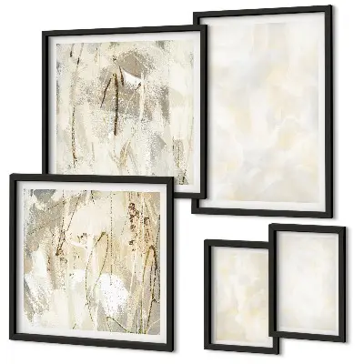 Framed photo set with bright texture paint design