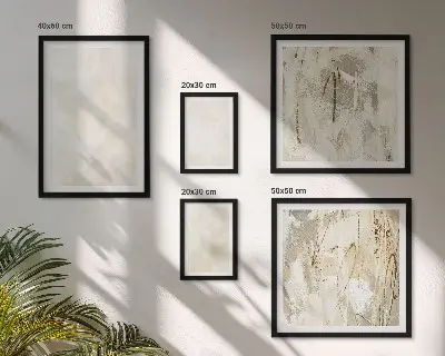 Framed photo set with bright texture paint design