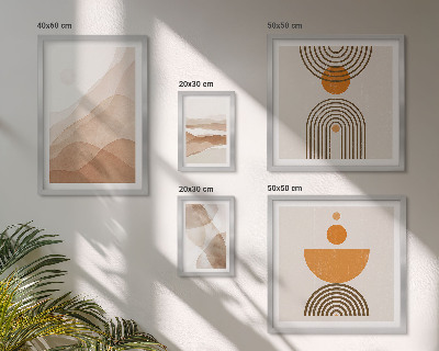 Set of 5 wall art pieces Structures of various shades of minimalism