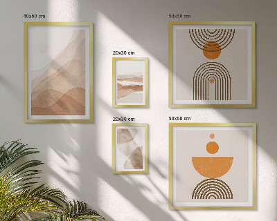 Set of 5 wall art pieces Structures of various shades of minimalism