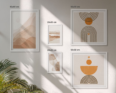 Set of 5 wall art pieces Structures of various shades of minimalism