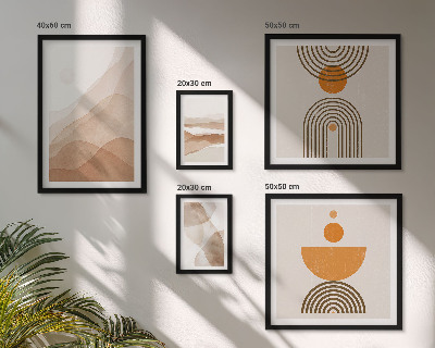 Set of 5 wall art pieces Structures of various shades of minimalism