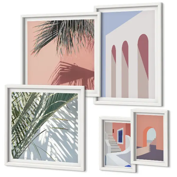 City architecture gallery wall illustrated prints