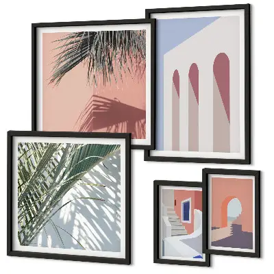 City architecture gallery wall illustrated prints