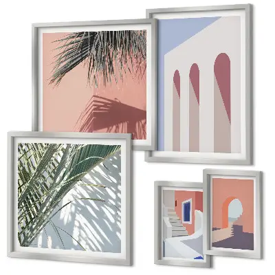 City architecture gallery wall illustrated prints