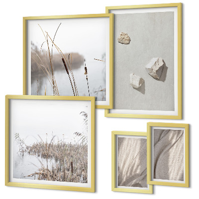 Framed photo set Close-ups of the boho style structure