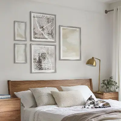 Gallery wall art minimalist paint texture