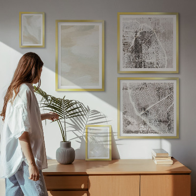 Gallery wall Paint texture minimalism