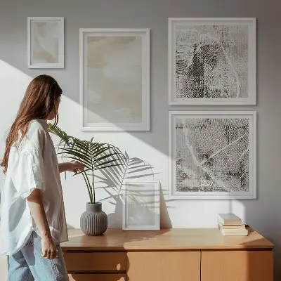 Gallery wall art minimalist paint texture