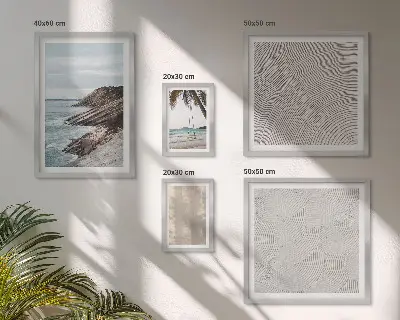 Summer sand seaside view wall art set of 5 pieces