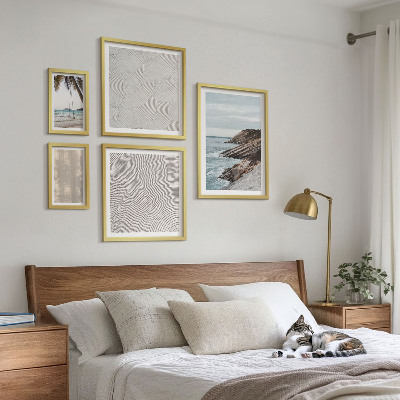 Set of 5 wall art pieces Summer sand seaside views