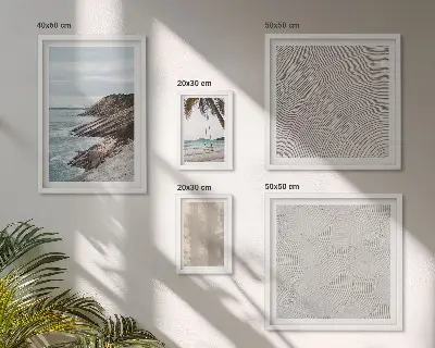 Summer sand seaside view wall art set of 5 pieces