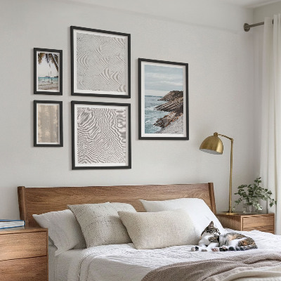 Set of 5 wall art pieces Summer sand seaside views