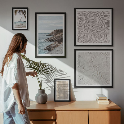 Set of 5 wall art pieces Summer sand seaside views