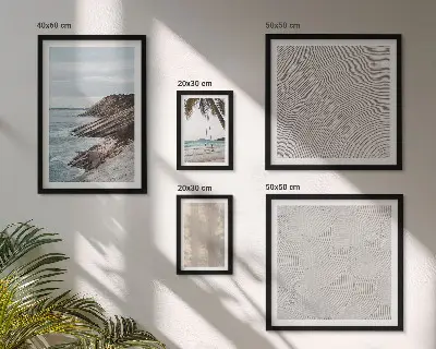 Summer sand seaside view wall art set of 5 pieces