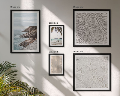 Set of 5 wall art pieces Summer sand seaside views