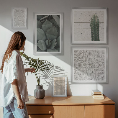 Gallery wall Summer textures with a tropical feel