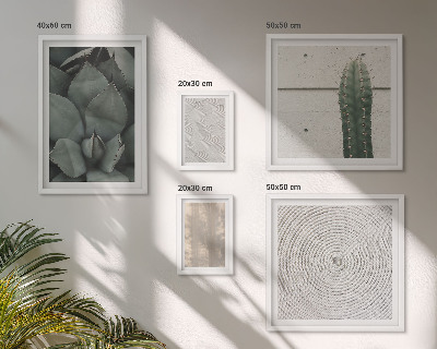 Gallery wall Summer textures with a tropical feel