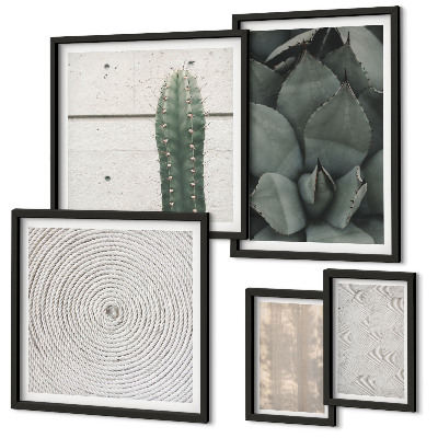 Gallery wall Summer textures with a tropical feel