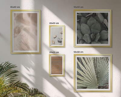 Framed photo set Stones wood fabric textures