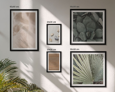 Framed photo set Stones wood fabric textures