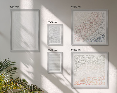 Set of 5 wall art pieces Bright structures string patterns