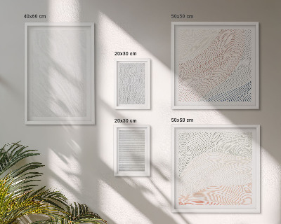 Set of 5 wall art pieces Bright structures string patterns