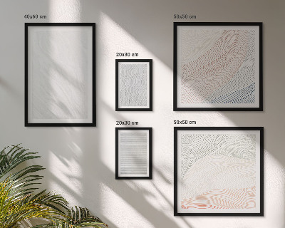 Set of 5 wall art pieces Bright structures string patterns