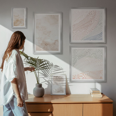 Gallery wall Watercolor leaves and spots