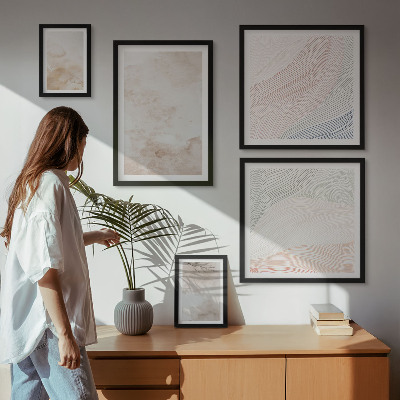 Gallery wall Watercolor leaves and spots