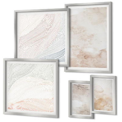 Gallery wall Watercolor leaves and spots