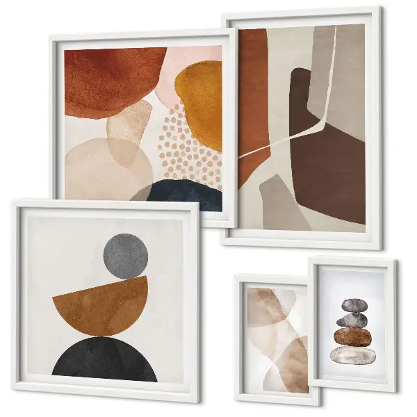 Abstract painting framed photo set decorations