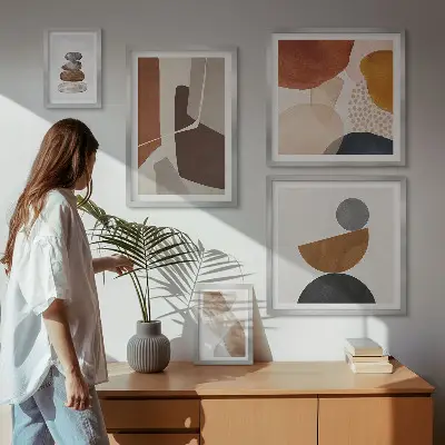 Abstract painting framed photo set decorations