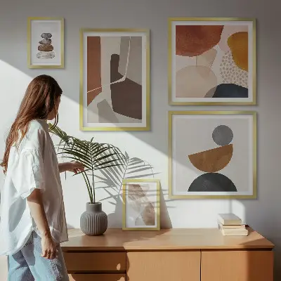 Abstract painting framed photo set decorations