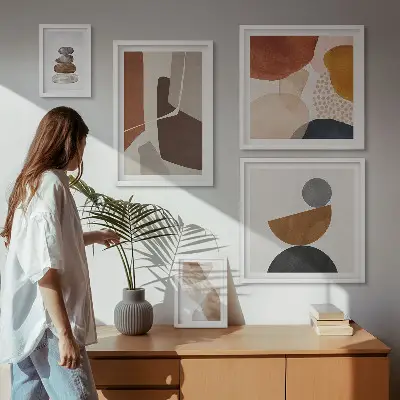 Abstract painting framed photo set decorations