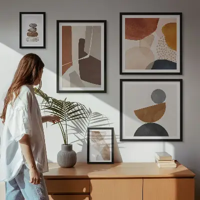 Abstract painting framed photo set decorations